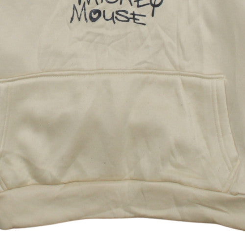 Fashion Women Beige Mickey Mouse Hooded Pullover Sweatshirt XL