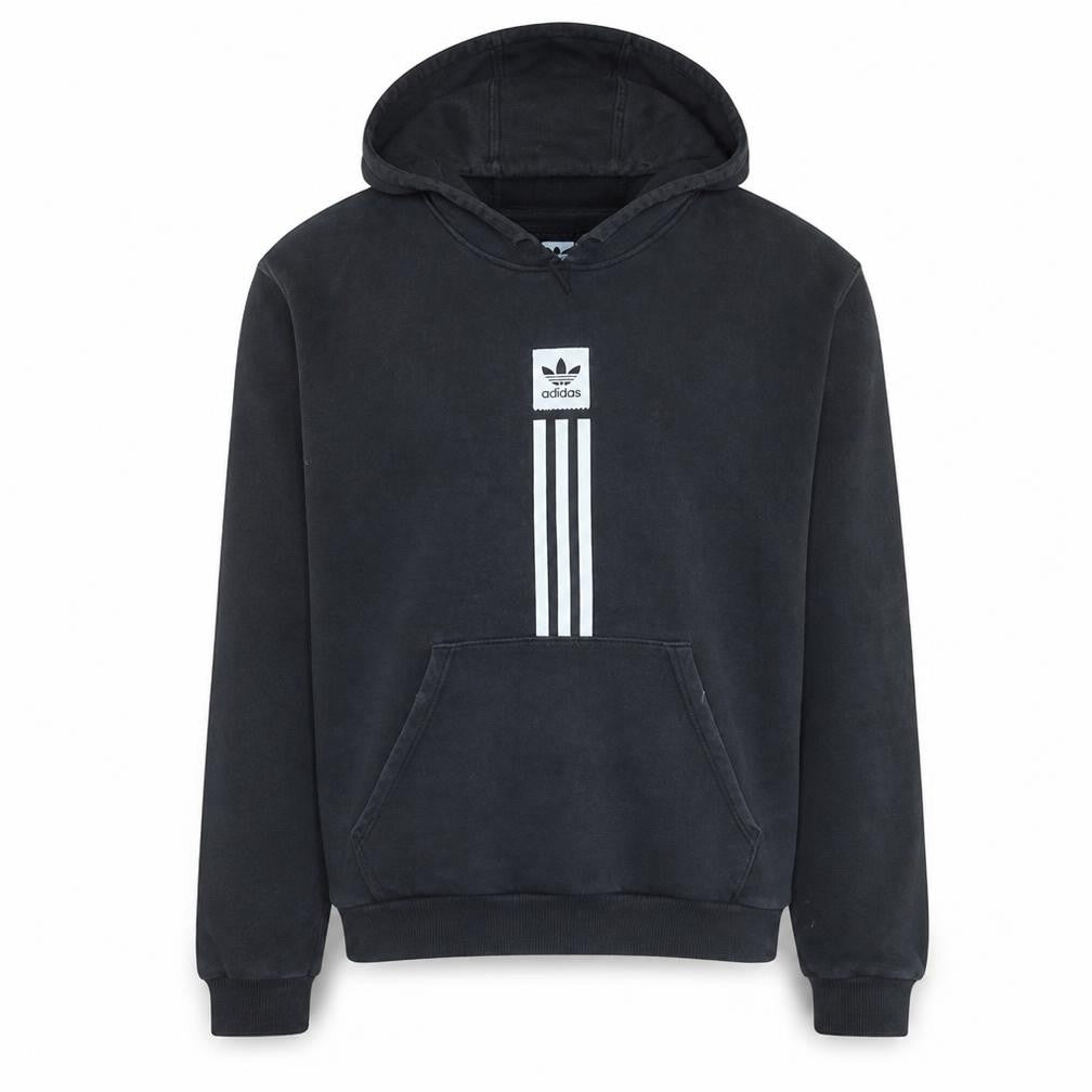 Adidas Mens Black Pullover Hoodie Medium Fleece Sportswear
