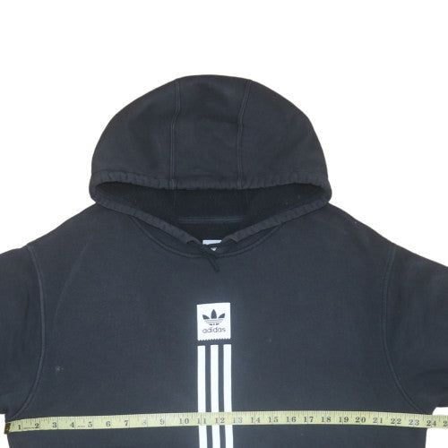 Adidas Mens Black Pullover Hoodie Medium Fleece Sportswear