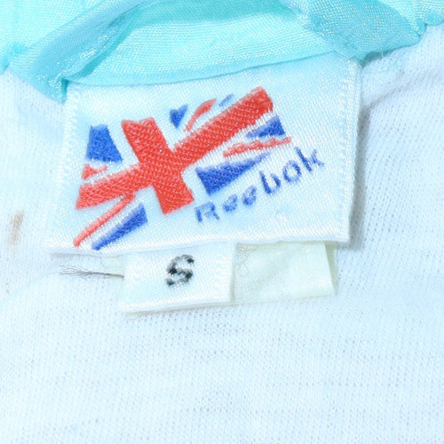 Reebok Womens Pink Blue 90s Bomber Jacket Small Nylon Vintage