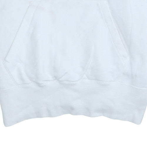 Champion Men's White Pullover Hoodie Medium Logo Graphic Sportswear
