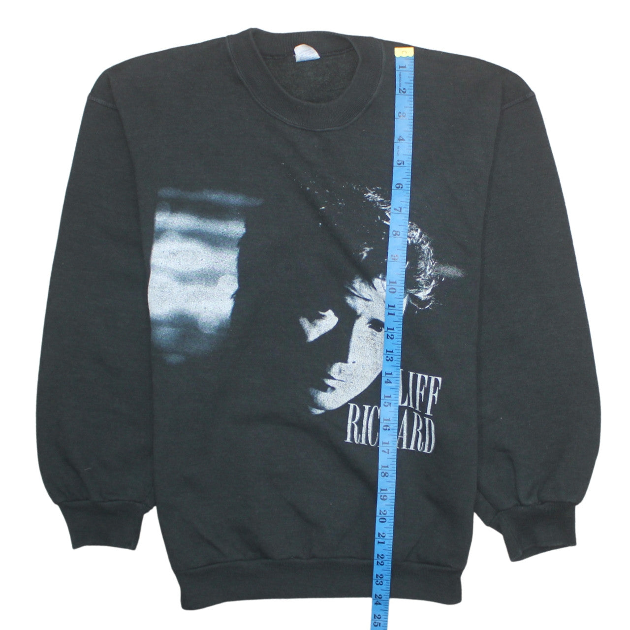 Vintage USA Cliff Richard Black Sweatshirt Women M 30th Anniversary Tour '88