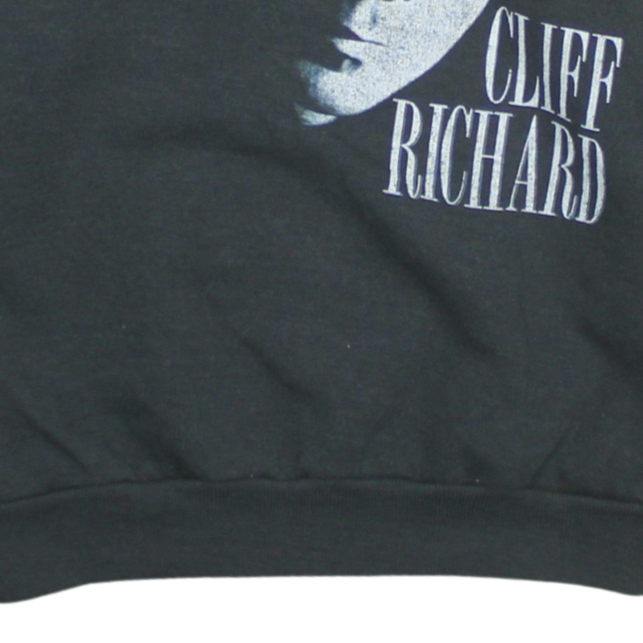 Vintage USA Cliff Richard Black Sweatshirt Women M 30th Anniversary Tour '88