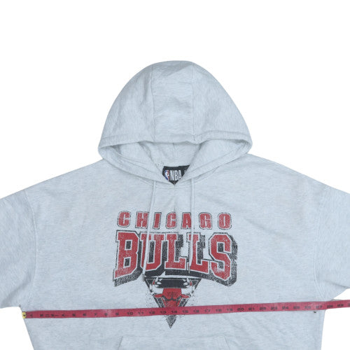 Primark NBA Chicago Bulls Grey Hoodie Womens L Pullover Cotton Blend