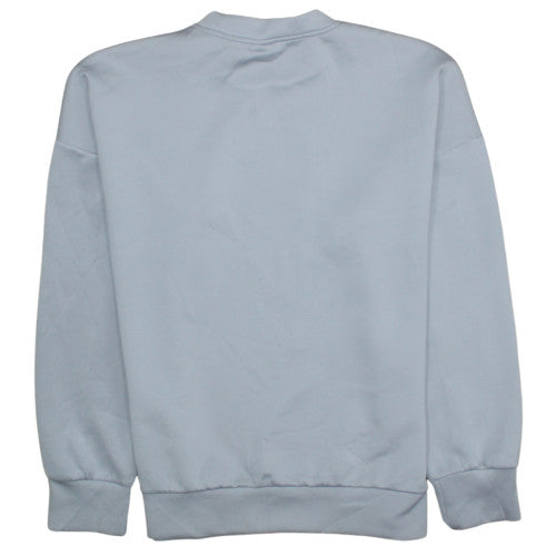 Nike Women Grey Crew Neck Pullover Sweatshirt M Relaxed Fit