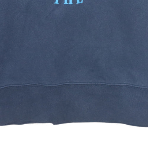 Diesel Men's Blue Pullover Hoodie M Graphic Print Cotton