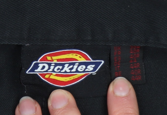 Dickies Men's Black Cargo Work Trousers 30R Polyester Cotton