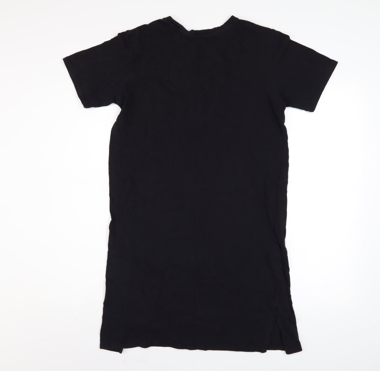 Calvin Klein Jeans Women's Black Cotton T-Shirt Dress Size S