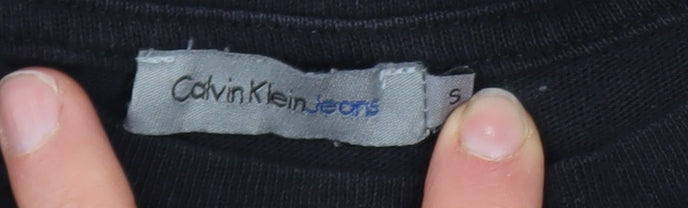 Calvin Klein Jeans Women's Black Cotton T-Shirt Dress Size S