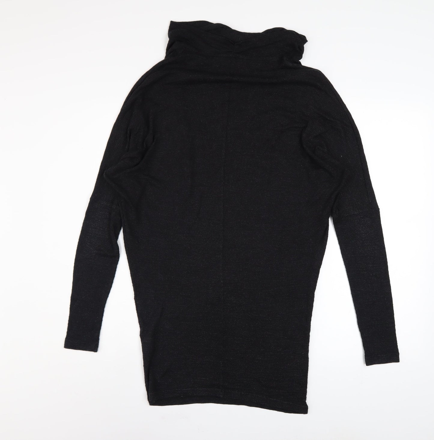 Label Lab Women’s Black Wool Blend Cowl Neck Tunic Jumper Size 12