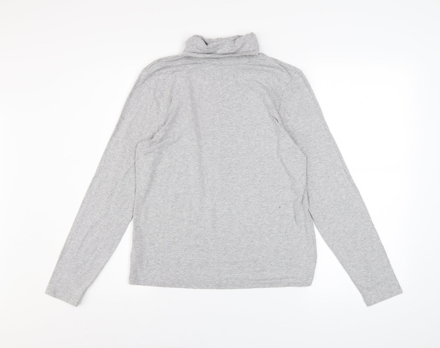 Laura Ashley Women’s Grey Roll Neck Long Sleeve Basic Top Size 12