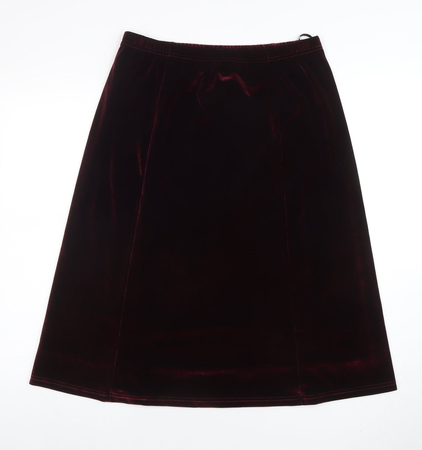 Cotswold Collections Womens Brown Velvet A-Line Knee Length Skirt M
