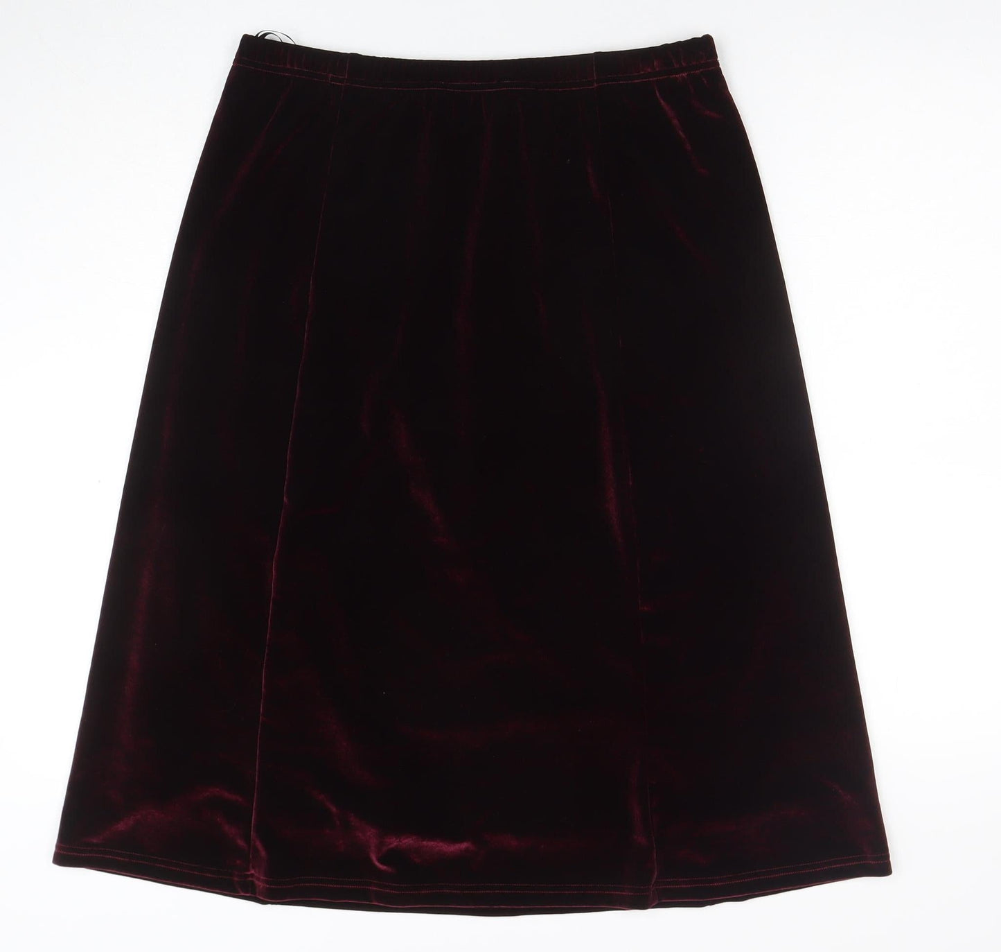 Cotswold Collections Womens Brown Velvet A-Line Knee Length Skirt M