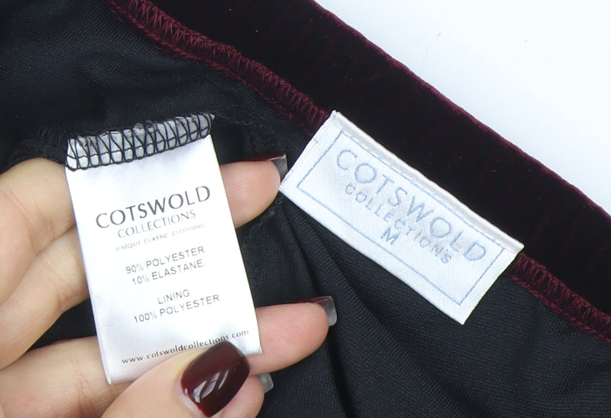Cotswold Collections Womens Brown Velvet A-Line Knee Length Skirt M