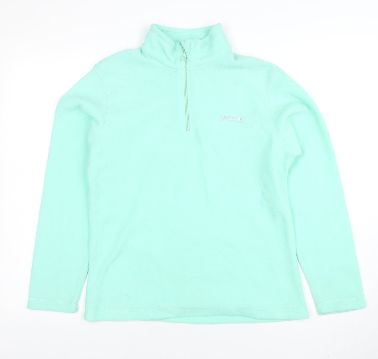 Regatta Women Mint Green 1/4 Zip Fleece Sweatshirt Size 10