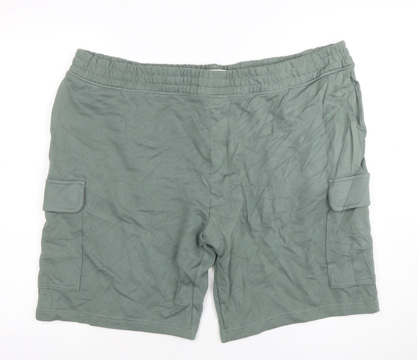 Marks and Spencer Men's Green 2XL Regular Fit Cargo Shorts