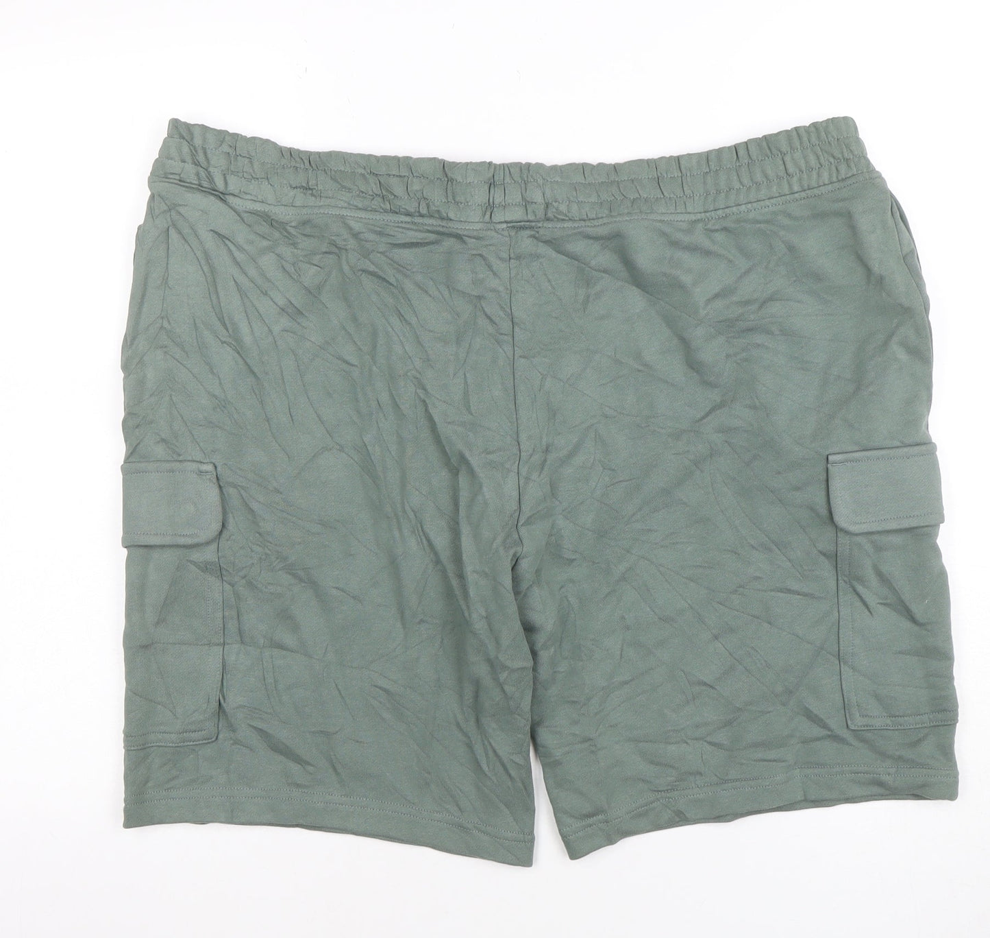 Marks and Spencer Men's Green 2XL Regular Fit Cargo Shorts