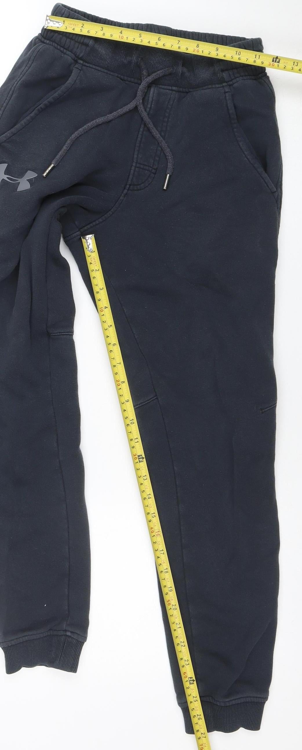Under Armour Boys Black ColdGear Jogger Sweatpants Size S Fitted