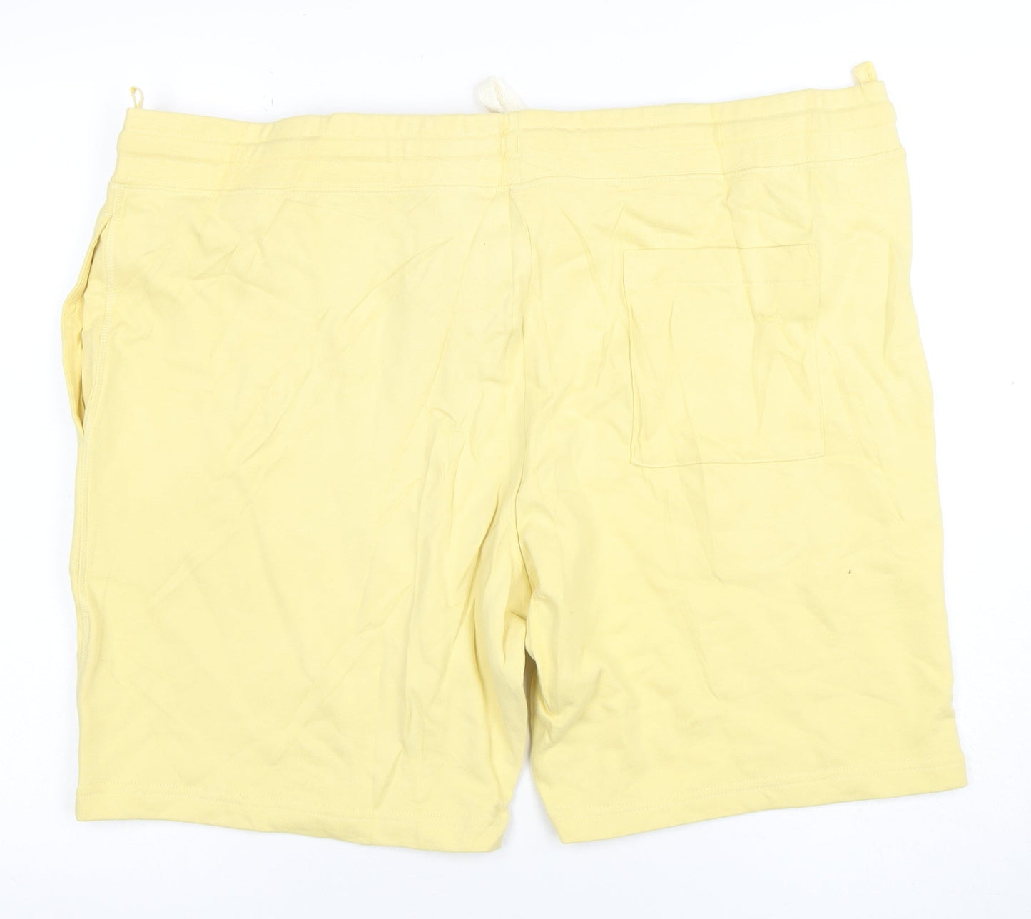 Marks and Spencer Men Yellow 3XL Regular Fit Jersey Sweat Shorts