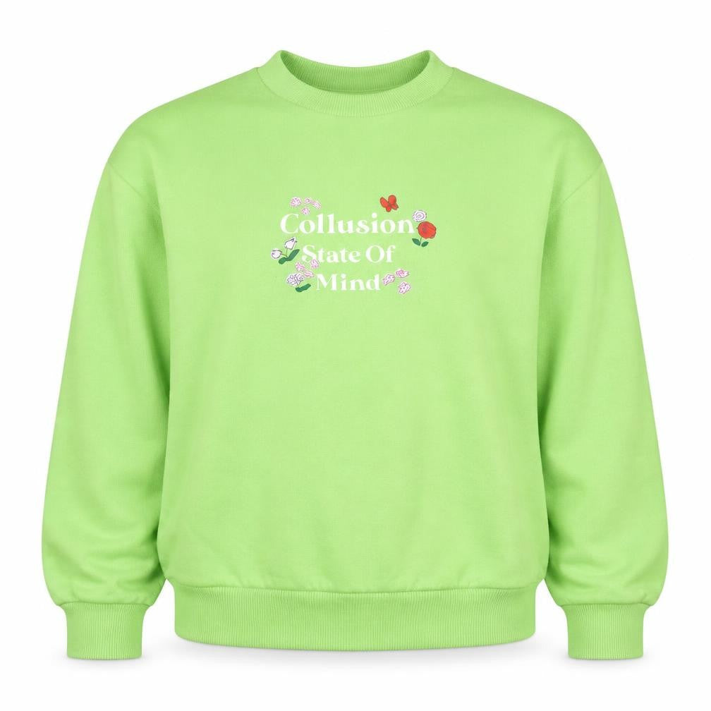 Collusion Womens Green Crew Neck Pullover Sweatshirt Size 6
