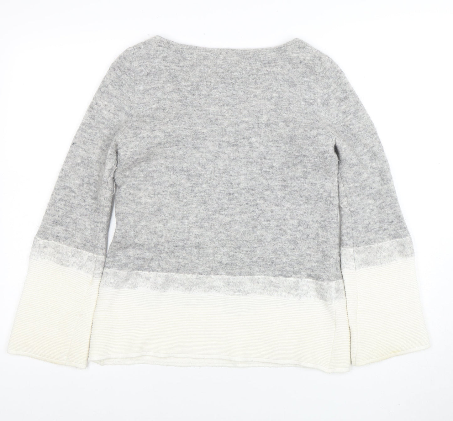 Mint Velvet Womens Grey Wool Blend Bell Sleeve Jumper Size 10