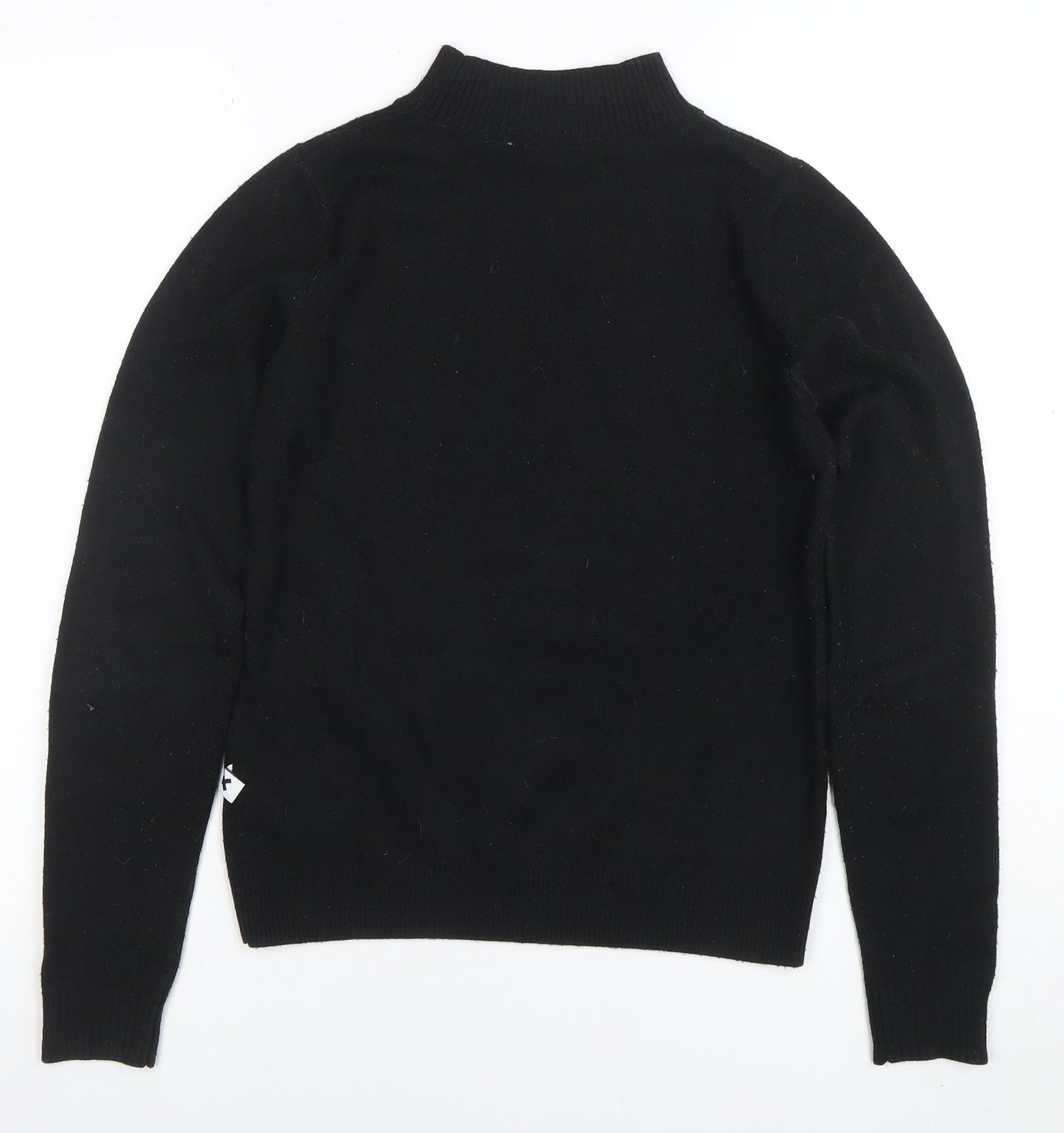 Collusion Women Black Size 8 Mock Neck Acrylic Jumper