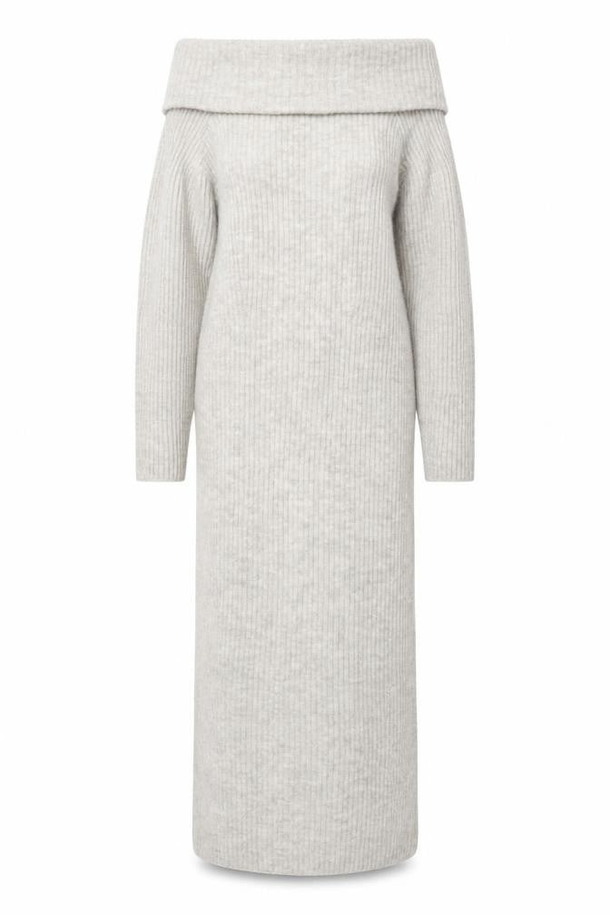 H&M Mama Beige Knit Bodycon Roll Neck Maternity Midi Dress Size 12