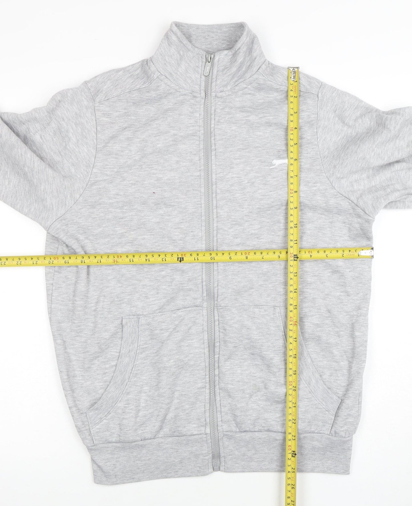 Slazenger Women's Grey XS Full Zip Sweatshirt with Logo