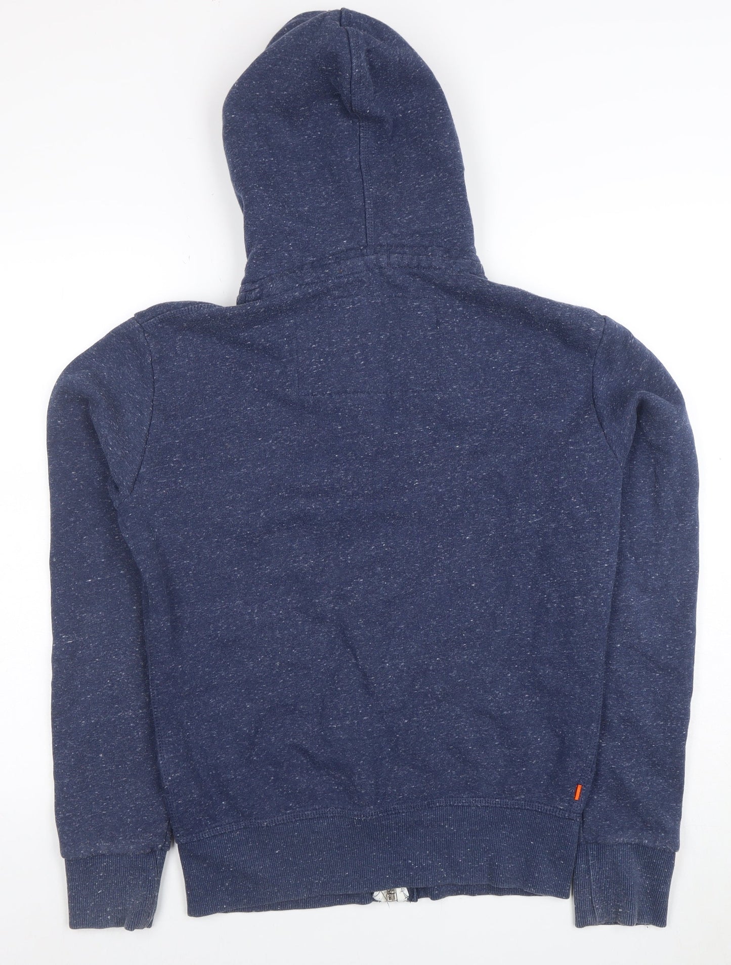 Superdry Men's Blue Full Zip Hoodie Size S Orange Label