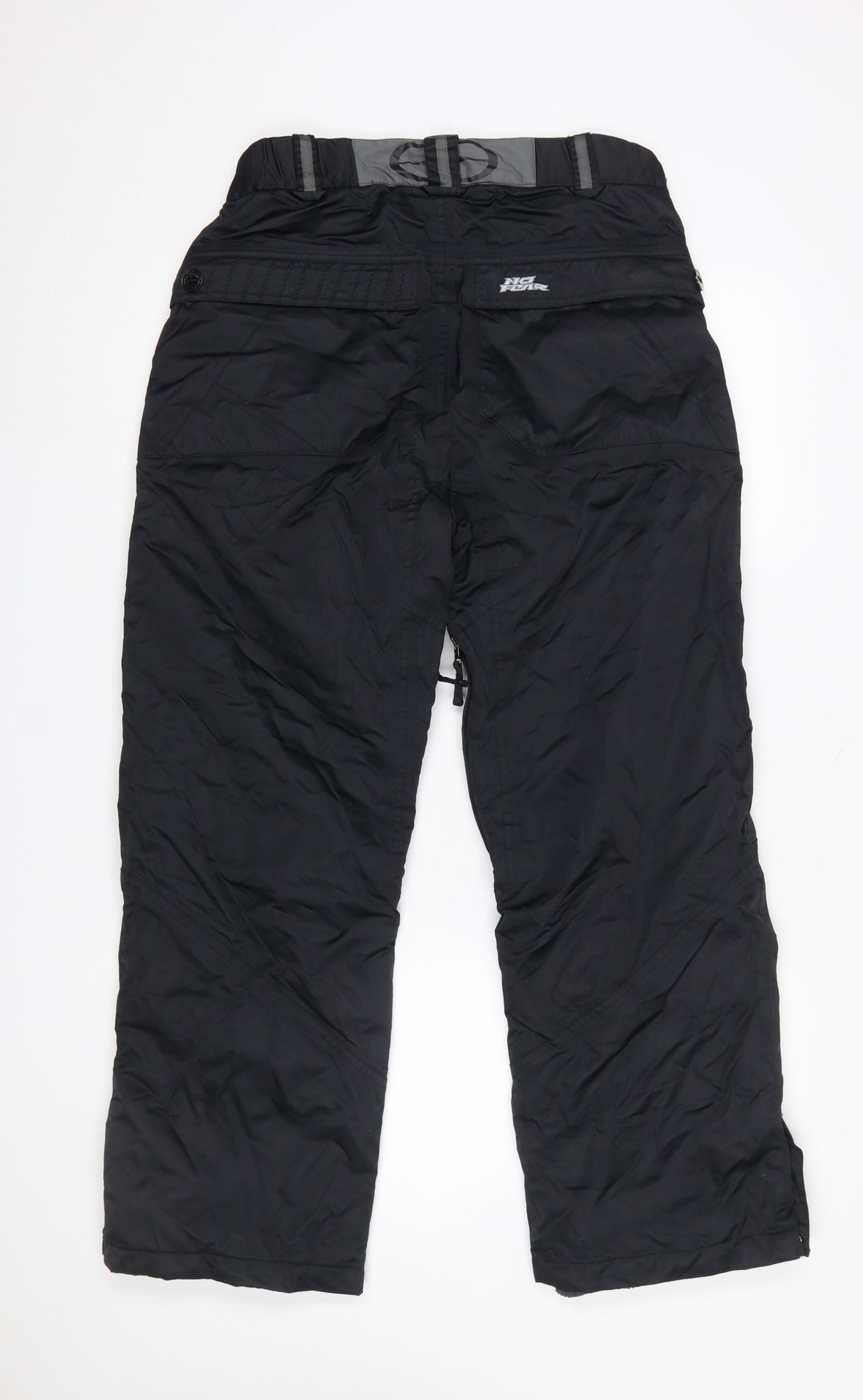 No Fear Men’s Black Snow Pants S Waterproof Insulated Winter Trousers