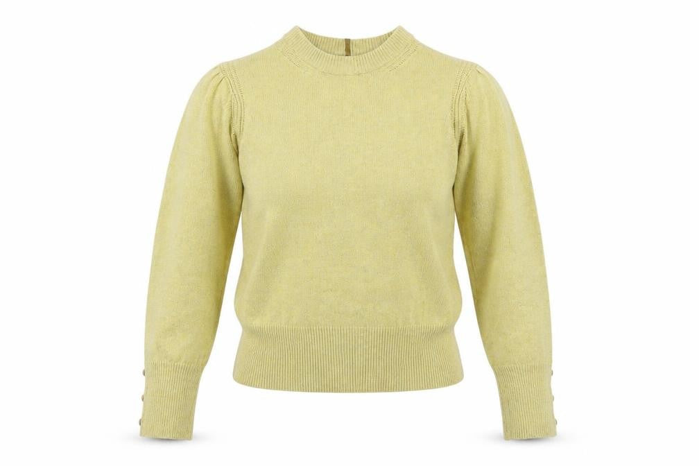Marks and Spencer Per Una Women's Yellow Mock Neck Jumper Size 12