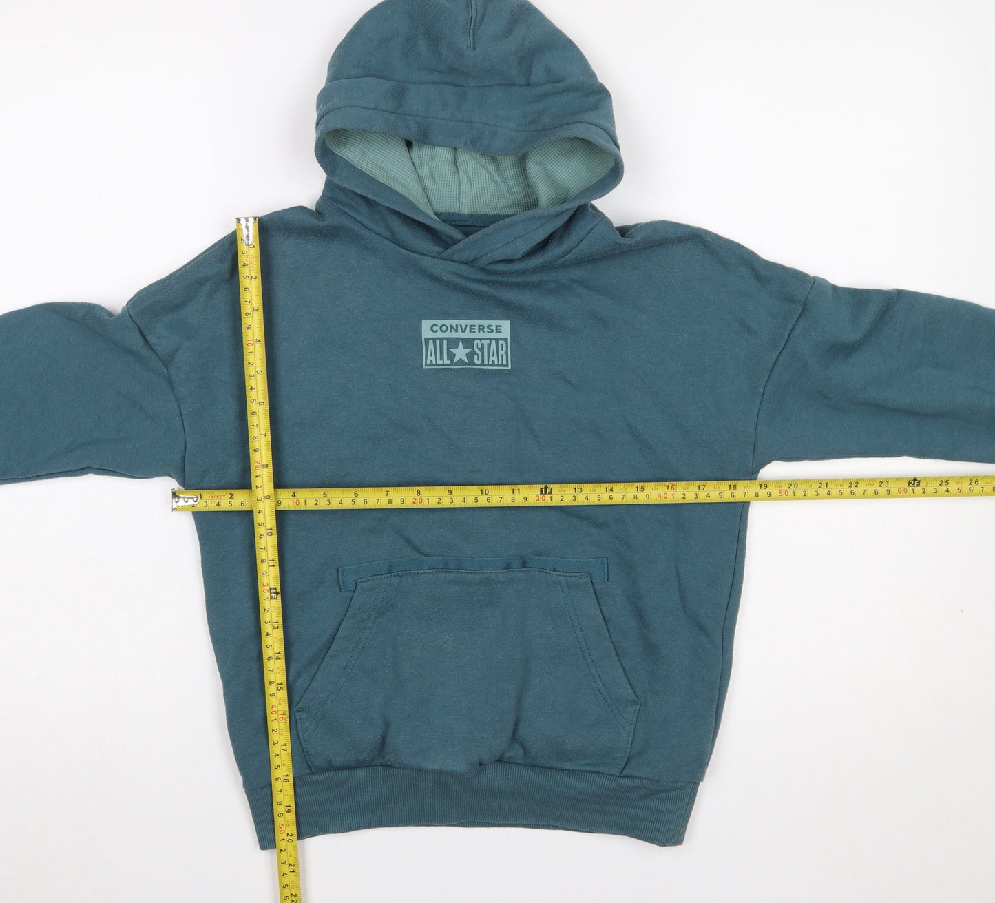Converse Boys Blue Pullover Hoodie M 10-12 Years Cotton Blend All Star Logo