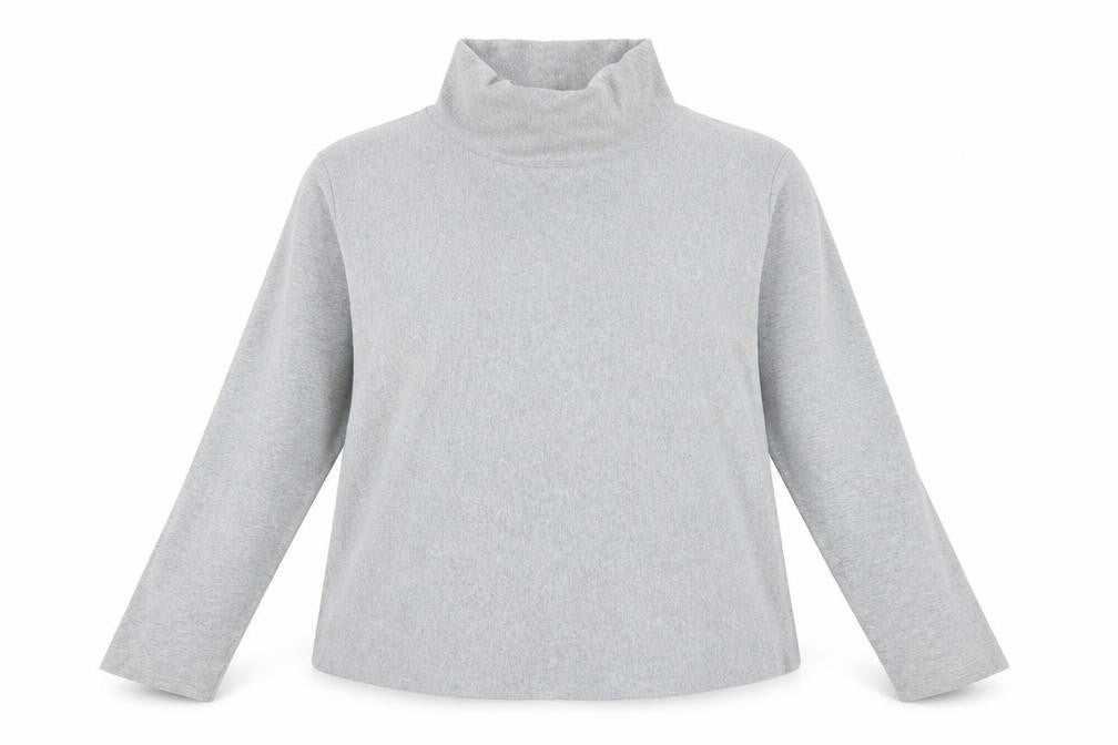 COS Womens Grey Roll Neck Long Sleeve Knit Top Size 12
