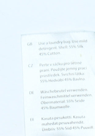 COS Men's Black Slim Fit Silk Cotton Polo Shirt Size M