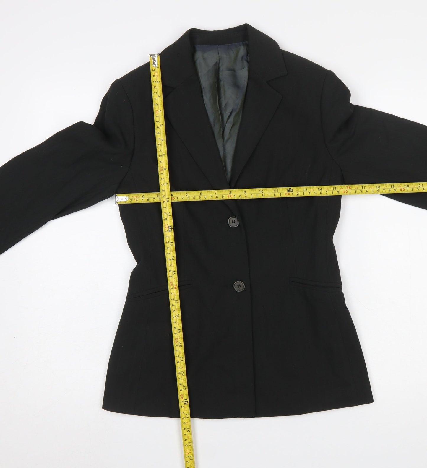 Anne Brooks Petite Black Two-Button Suit Jacket Size 6