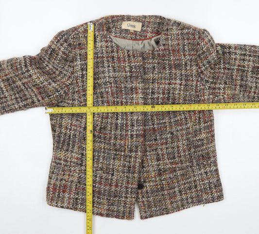 Marks and Spencer Women's Multicoloured Tweed Suit Jacket Size 12 Wool Blend Classic Style