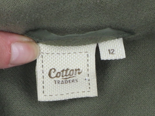 Cotton Traders Womens Green Size 12 Pea Coat Mid-Length Jacket