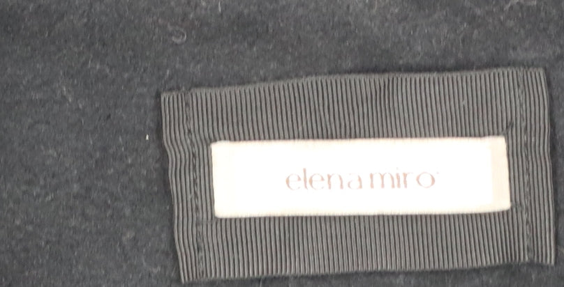 Elena Miro Womens Black Wool Blend Overcoat UK 14 Long Sleeve