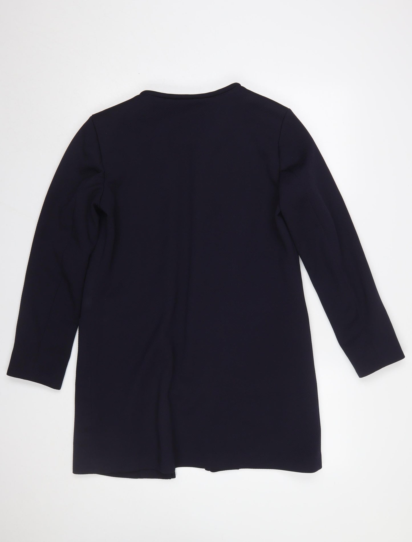 H&M Women Navy Blue Regular Fit Long Sleeve Jacket UK 10