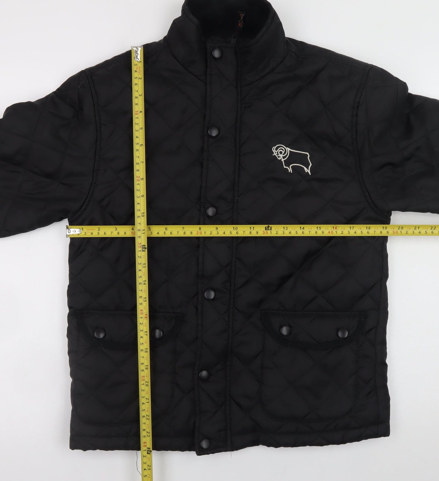Result Boys Black Quilted Showerproof Jacket 9-10 Years Lightweight Lined