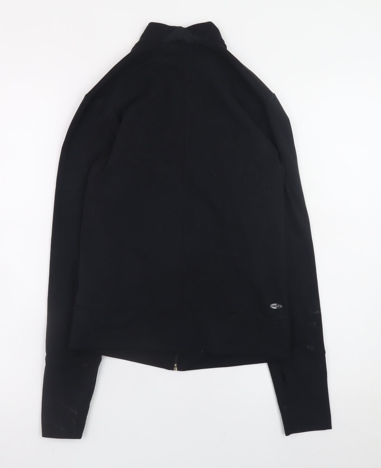 Adidas Womens Black Size 12 Slim Fit Full Zip Sports Jacket