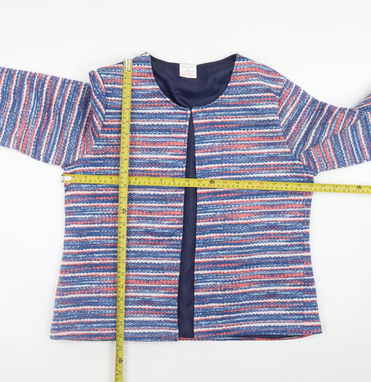 Anne de Lancay Womens Multicoloured Striped Short Jacket M