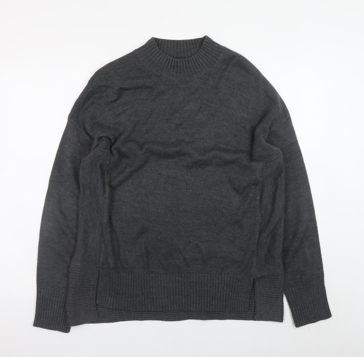 NEXT Women’s Grey Acrylic Mock Neck Long Sleeve Jumper Size 14