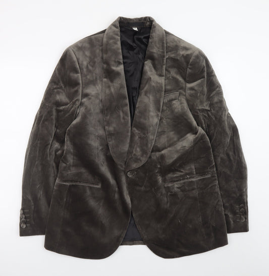 Marks and Spencer Autograph Men's Brown Velvet Shawl Collar Blazer 42R