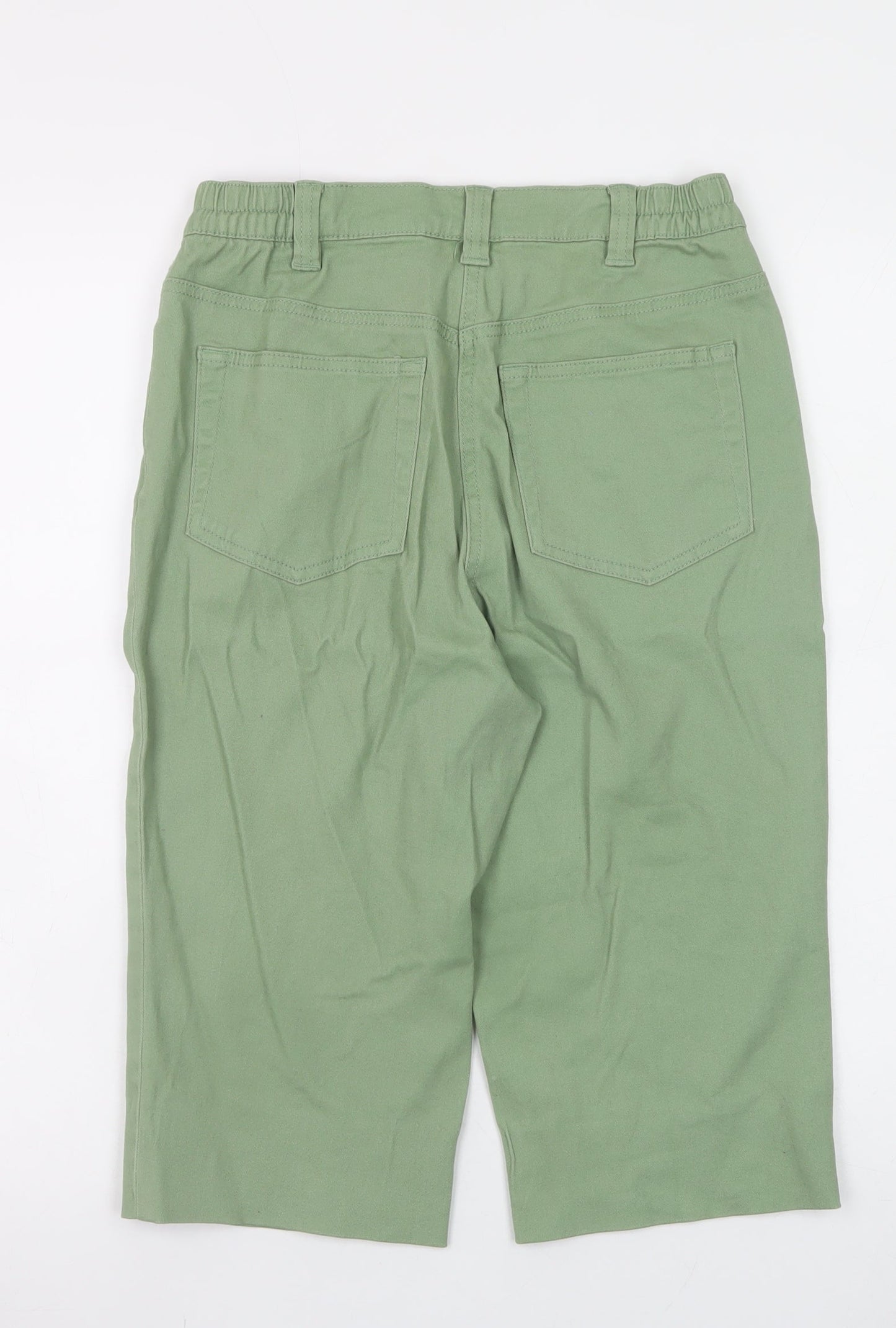 Damart Women’s Green Bermuda Shorts Size 10 Cotton Stretch Casual