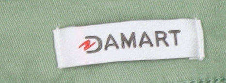 Damart Women’s Green Bermuda Shorts Size 10 Cotton Stretch Casual