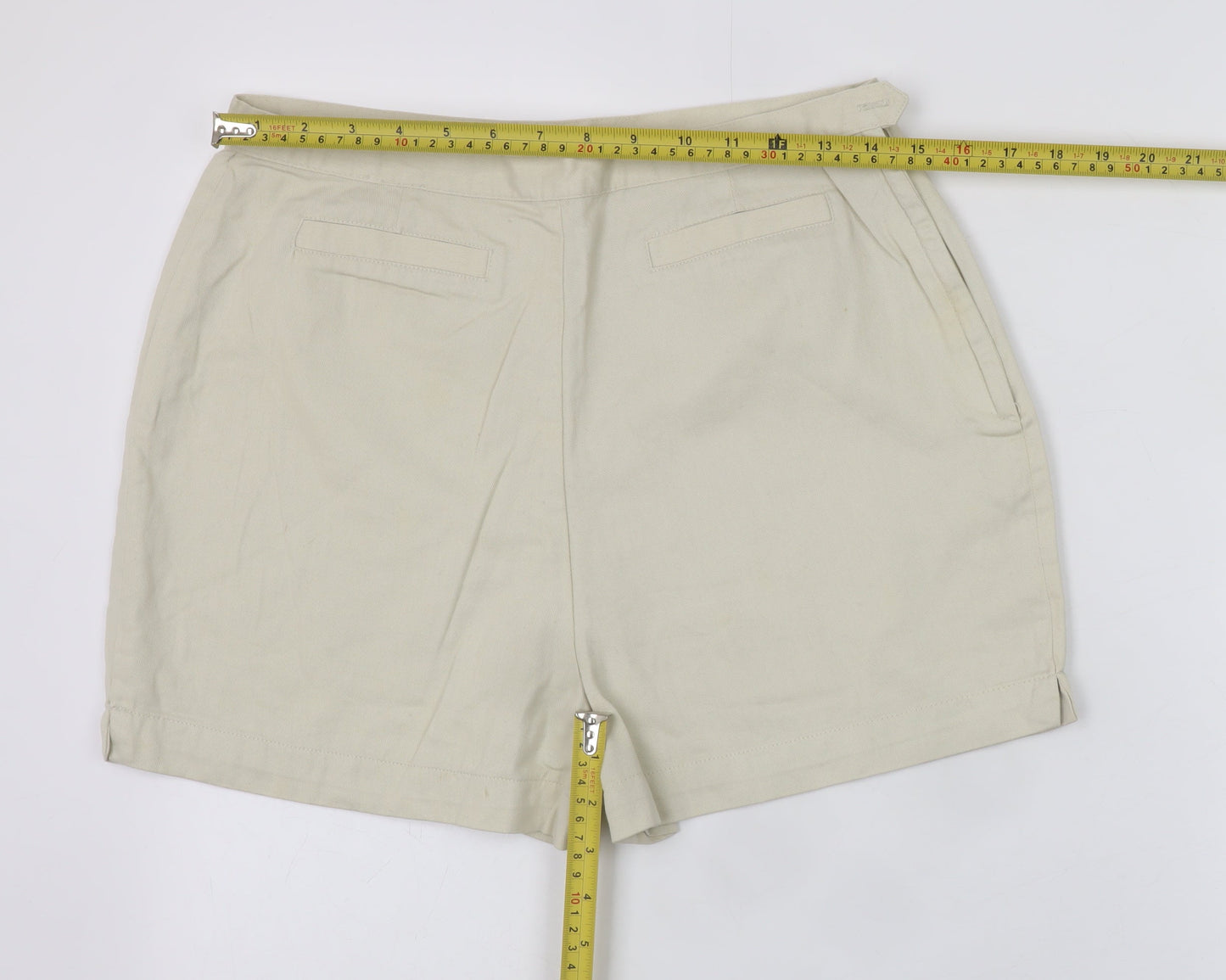 Berkertex Women Beige Size 14 Chino Shorts Cotton Blend