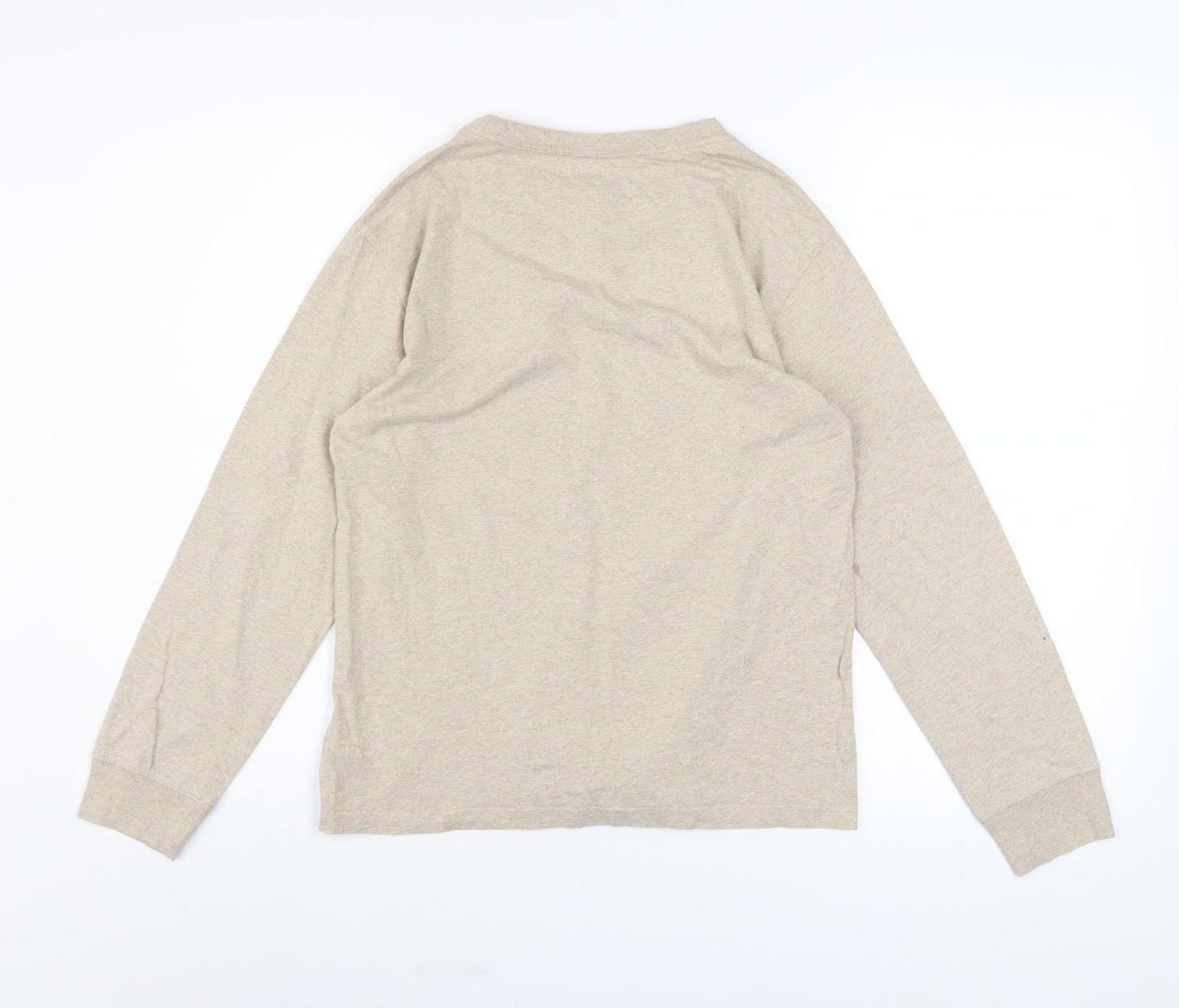 Polo Ralph Lauren Boys Beige Long Sleeve Crew Neck T-Shirt Size 10-12