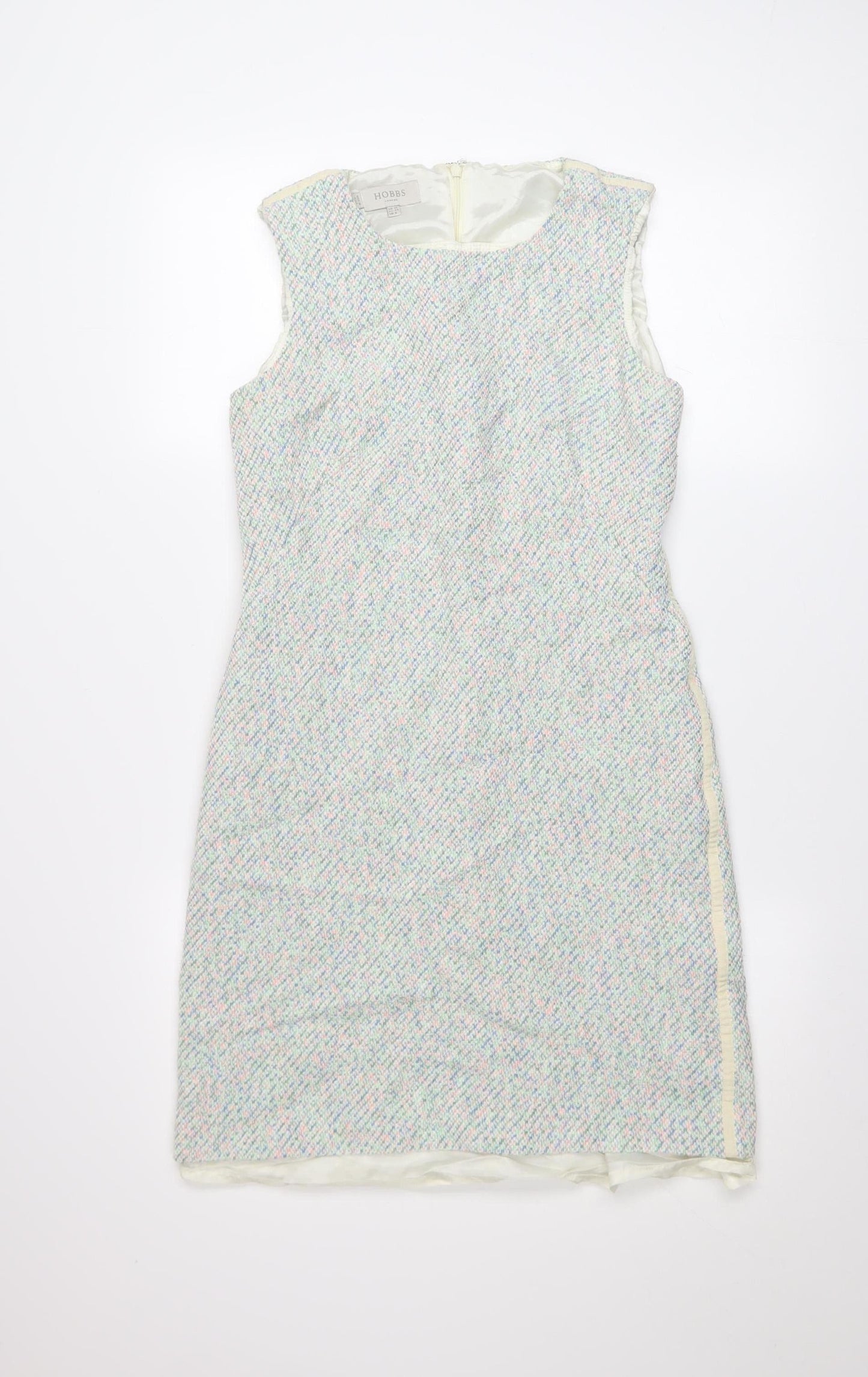 Hobbs Women Multicoloured Size 10 Shift Tweed Knee Length Dress