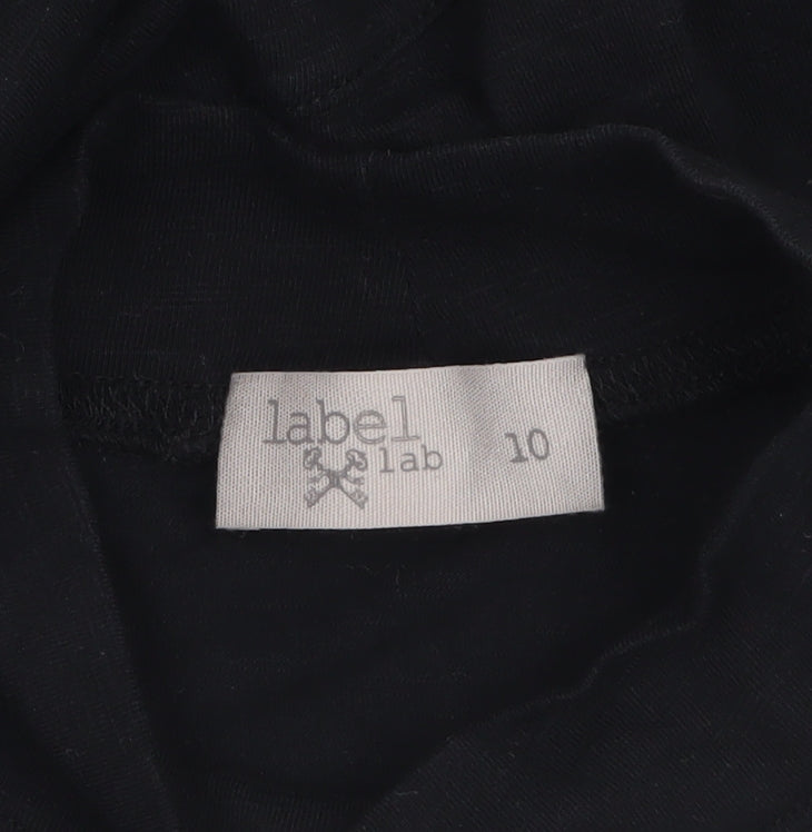 Label Lab Women Black Size 10 Sleeveless Long Bodycon Dress